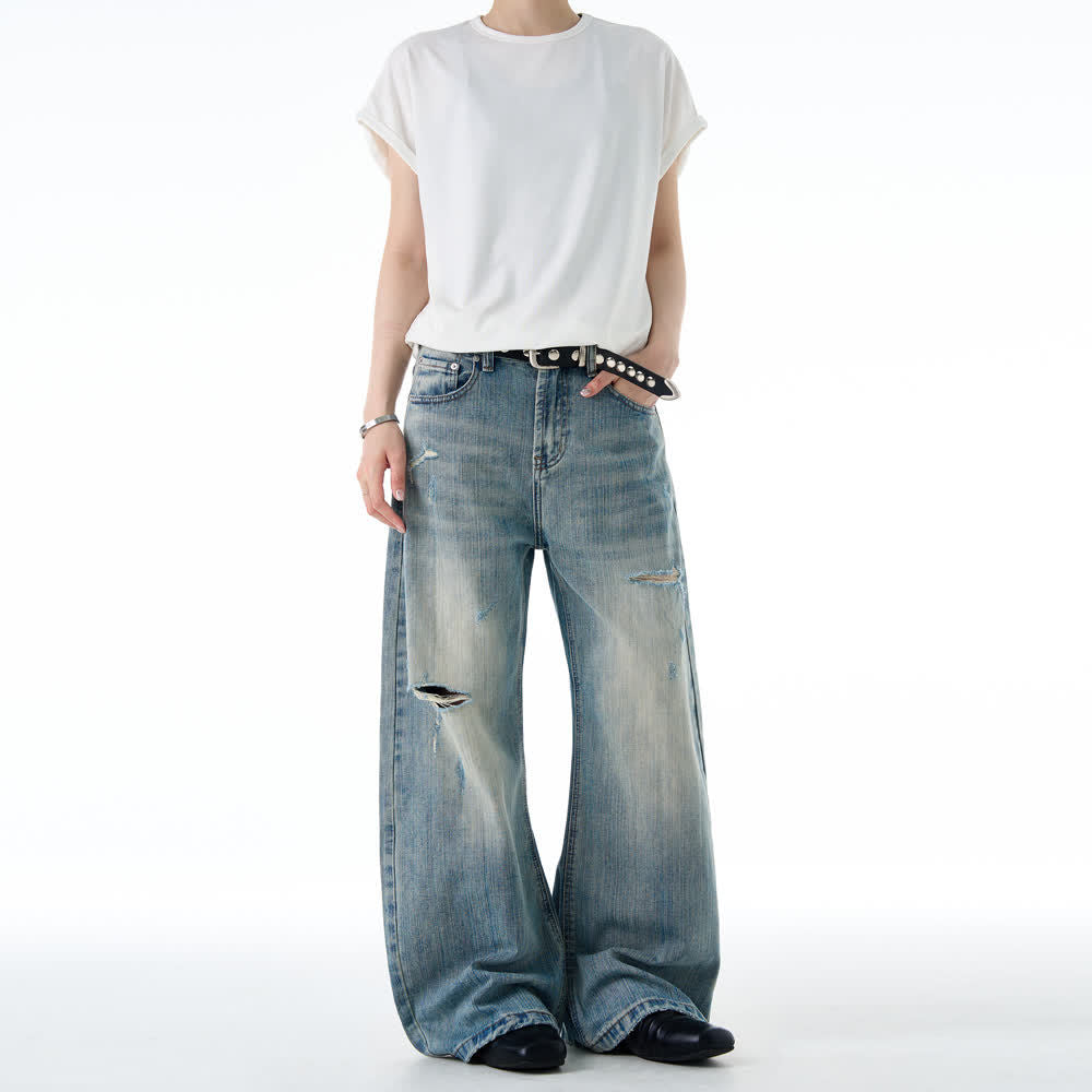 Y2K Vintage Distressed Ripped Bootcut Jeans