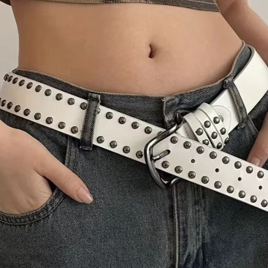 Y2k Punk-style Pin-buckle Studded Belt