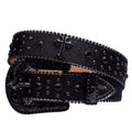 Y2K Black Cross Studded Rhinestone Belts
