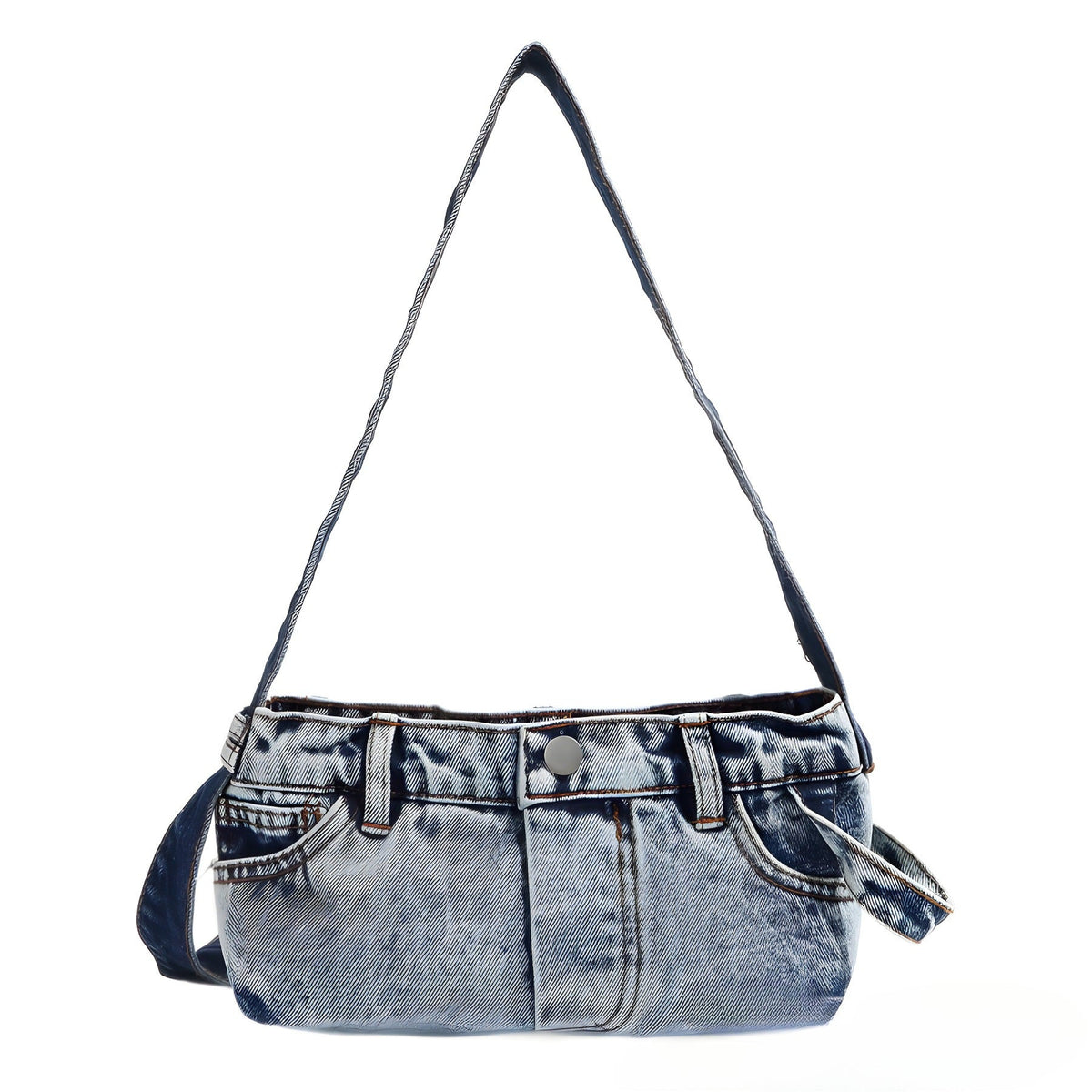 Y2K denim shoulder purse