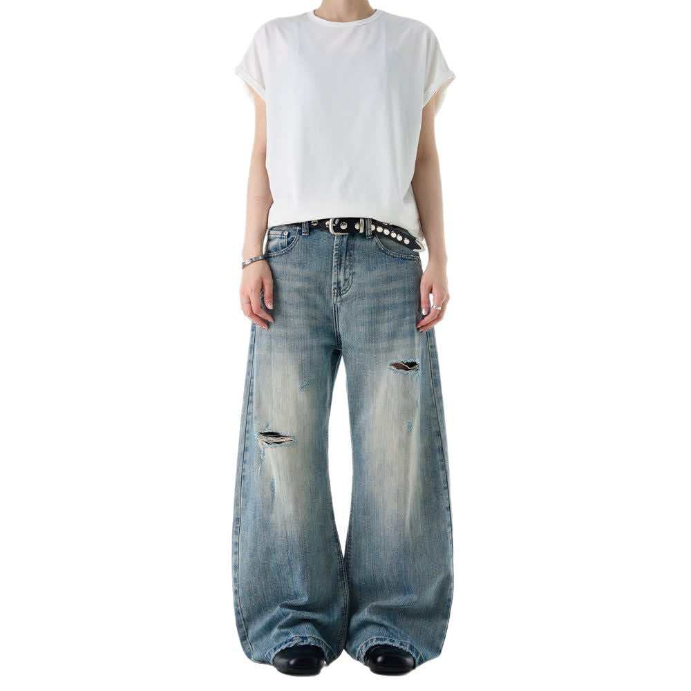 Y2K Vintage Distressed Ripped Bootcut Jeans