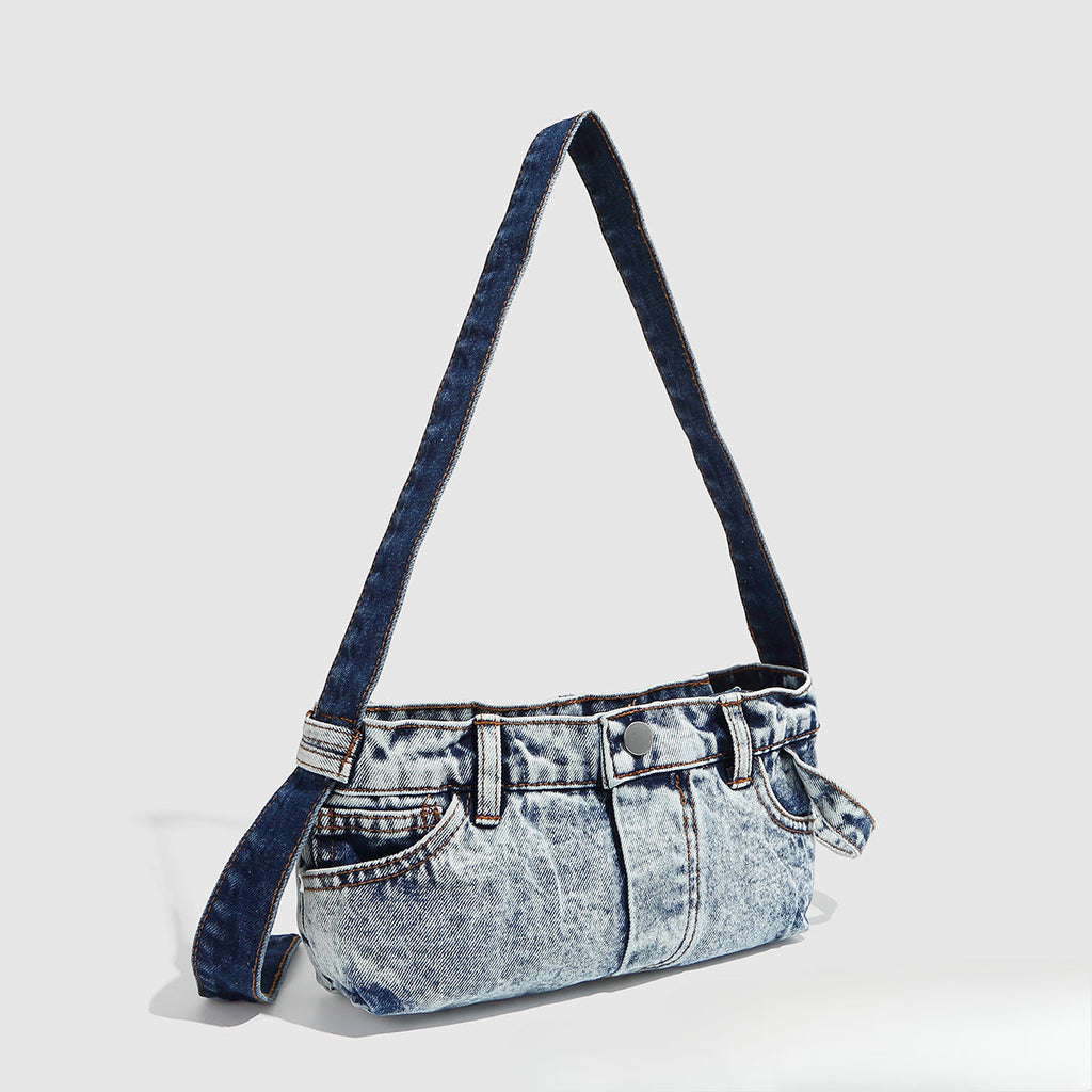 Y2K denim shoulder purse