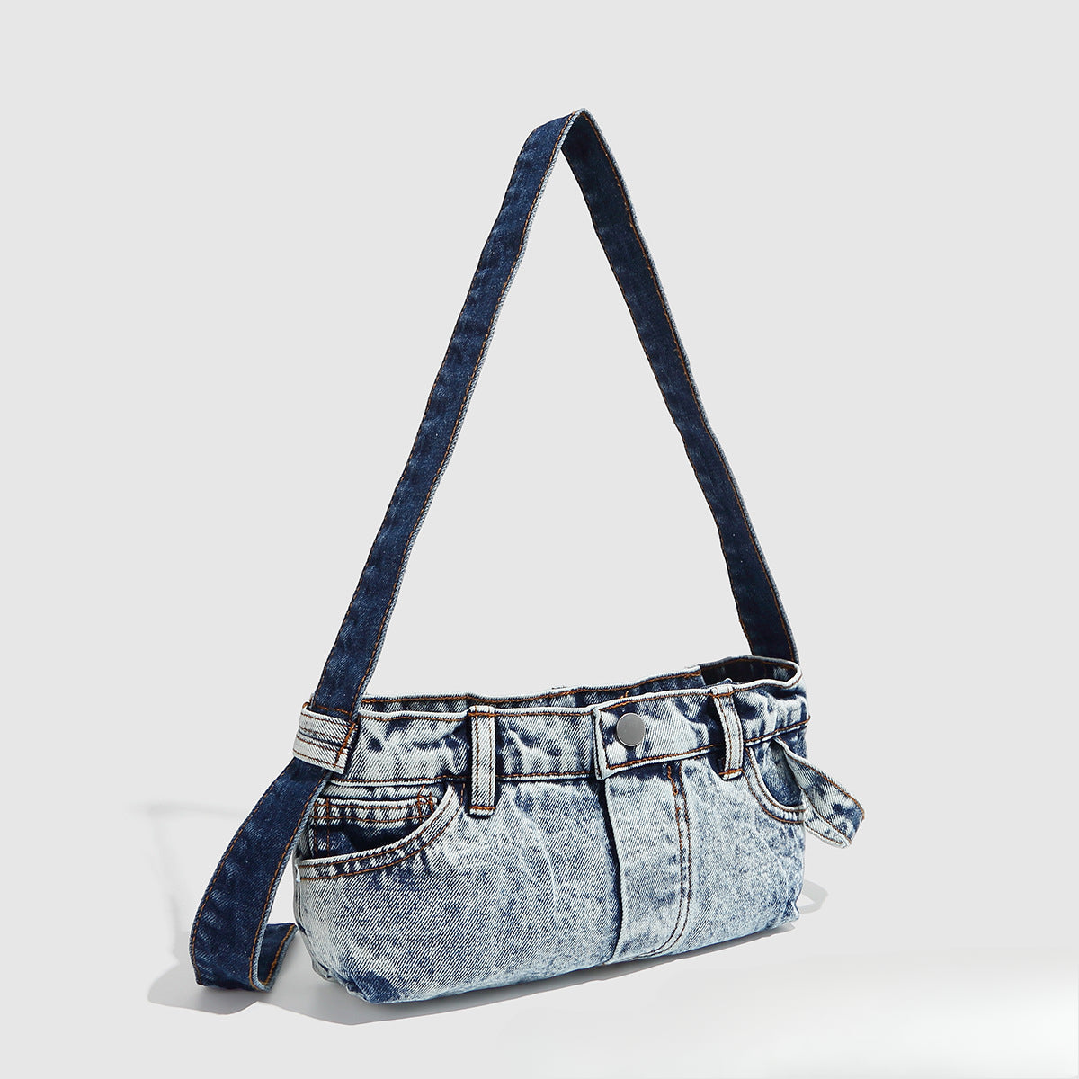 Y2K denim shoulder purse