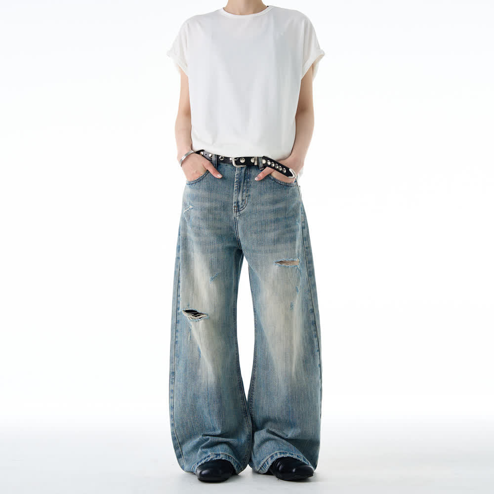 Y2K Vintage Distressed Ripped Bootcut Jeans