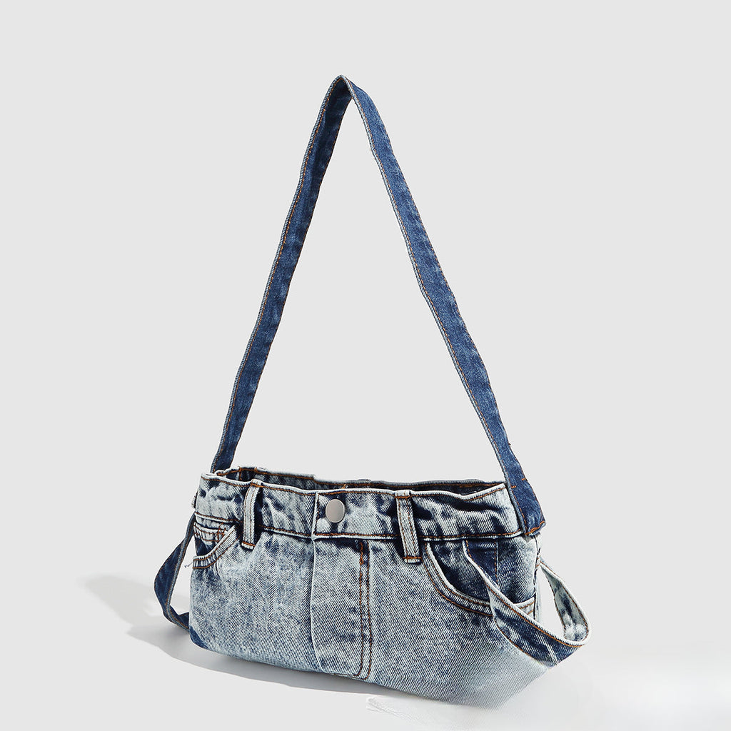 Y2K denim shoulder purse